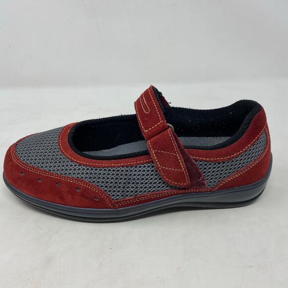 Orthofeet Shoes Burgendy Mary Jane Comfort Orthopedic Womens Size 9.5 W - Picture 2 of 8